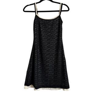 Princess Polly Mini Dress Black White Lace Sleeveless Stretch Sorani Layer Y2K 6